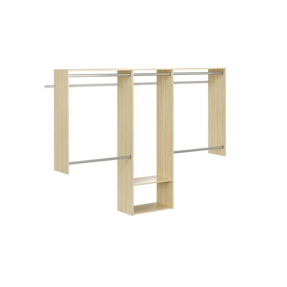 Closet Evolution HG25 Essential 60 in. W - 96 in. W Harvest Grain Wood Closet System