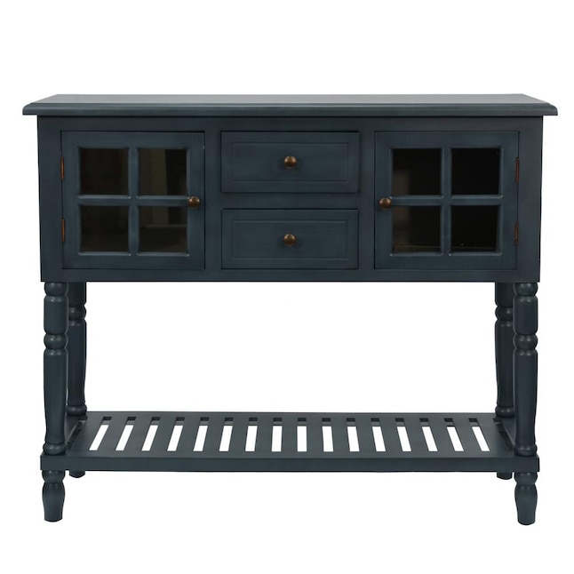 Decor Therapy  Casual Antique Navy Console Table