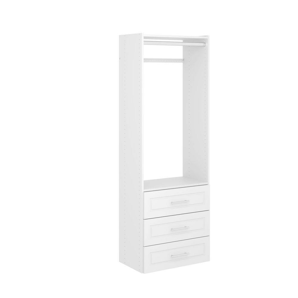 Closet Evolution WH65 Modern Raised Elite 25 in. W White Wood Closet System