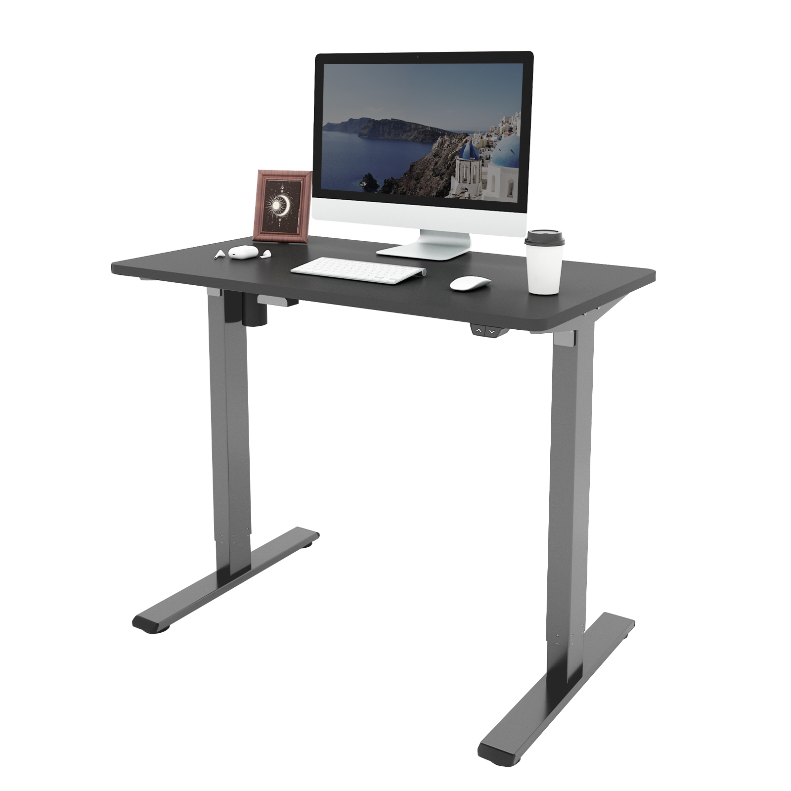 FLEXISPOT 48″x30″ Home Office Electric Height Adjustable Standing Desk Computer Desk Gray and Black