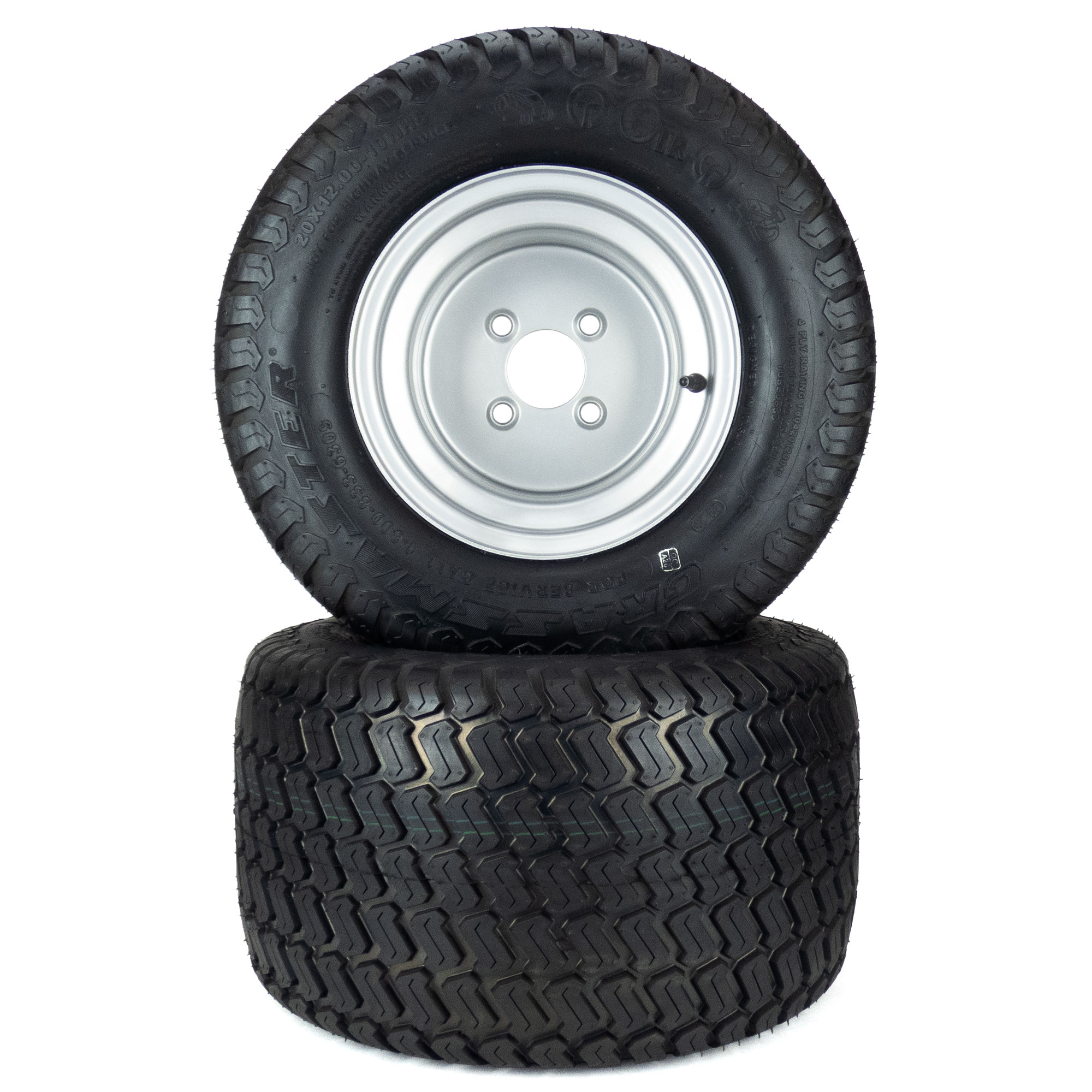 (2) Hustler 20×12.00-10 Wheel Assemblies Hustler Raptor SD 54″ 60″ 601349 601347