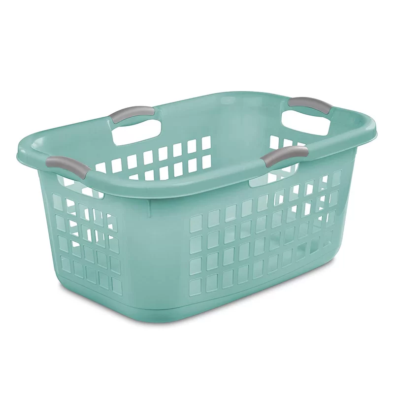Sterilite 2 Bushel/71 L Ultra Laundry Basket. w/Titanium Handles. 6 Pack. Aqua Chrome 6 Count
