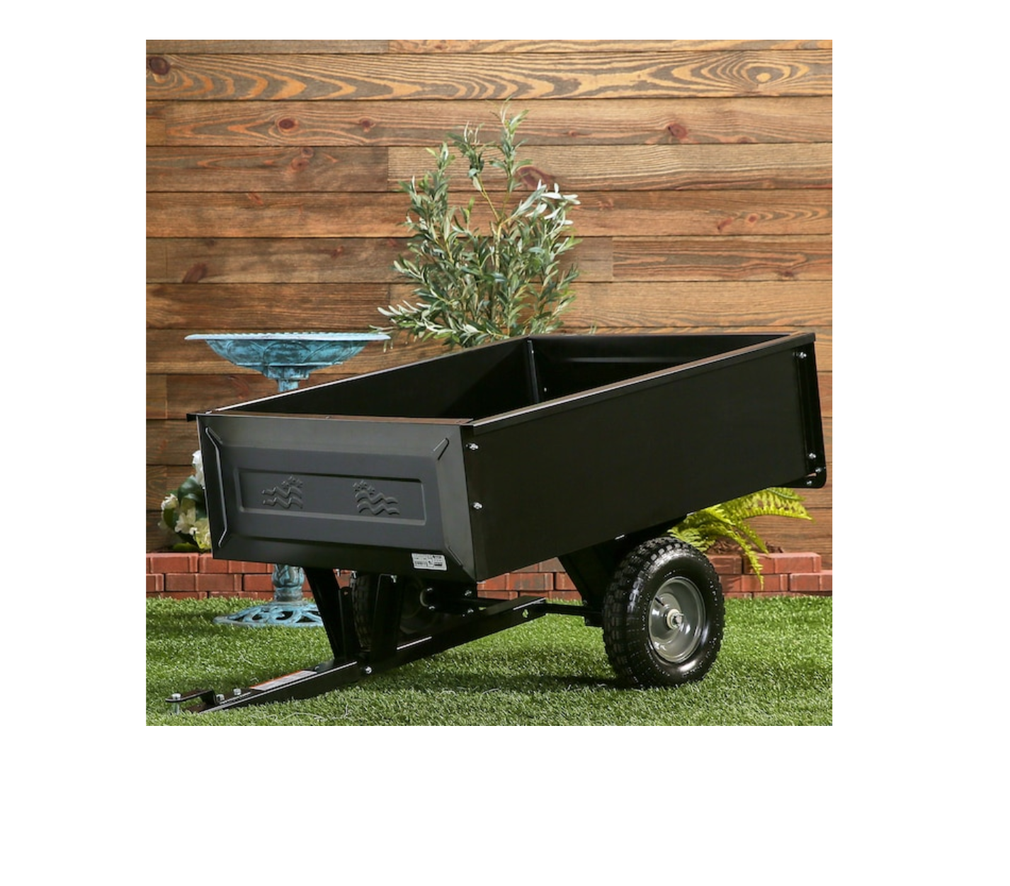 Agri-Fab 45-0303 350-Pound 10-cu ft Steel Dump Cart. Black
