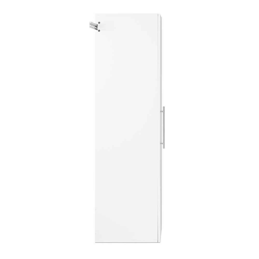 Prepac WSCW-0712-1 HangUps Engineered Wood 4-Shelf Narrow Wall Mounted Garage Cabinet in White (18 in. W x 72 in. H x 20 in. D)