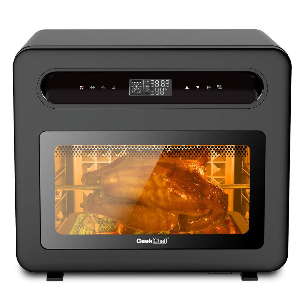 Bigbigmart CUU1002GTO25A Serga 26 qt. Stainless Steel Electric Touch Screen Air Fryer. Steam Convection Oven. Toaster. Outdoor Pizza Oven