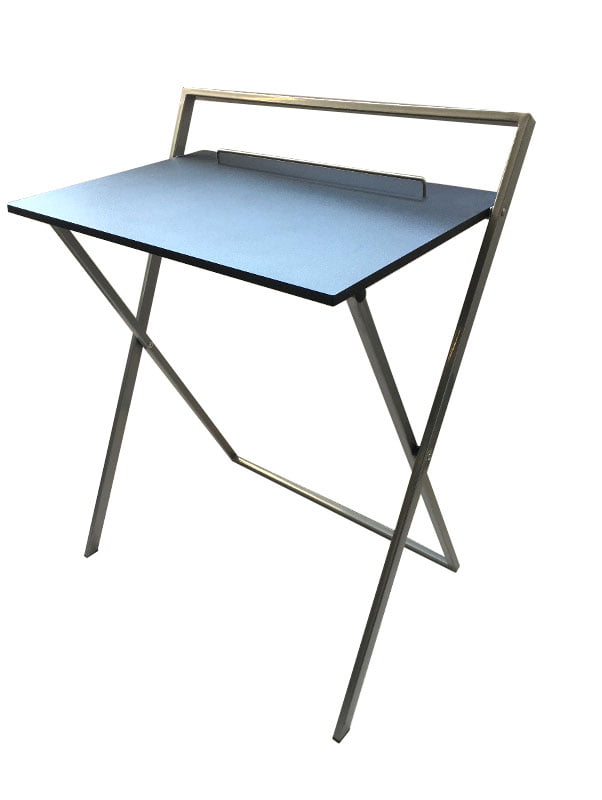 Mainstays Metal and Wood Folding Table. Silver. 30.9″ H x 25″ W x 17.5″ D