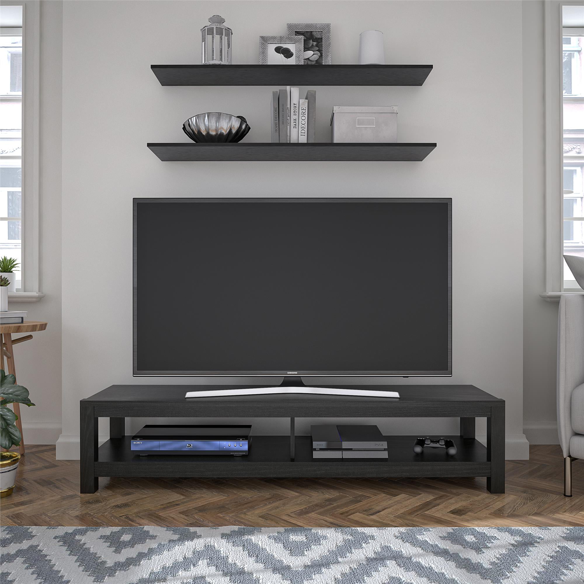 Mainstays Parsons TV Stand for TVs up to 65″. Black Oak