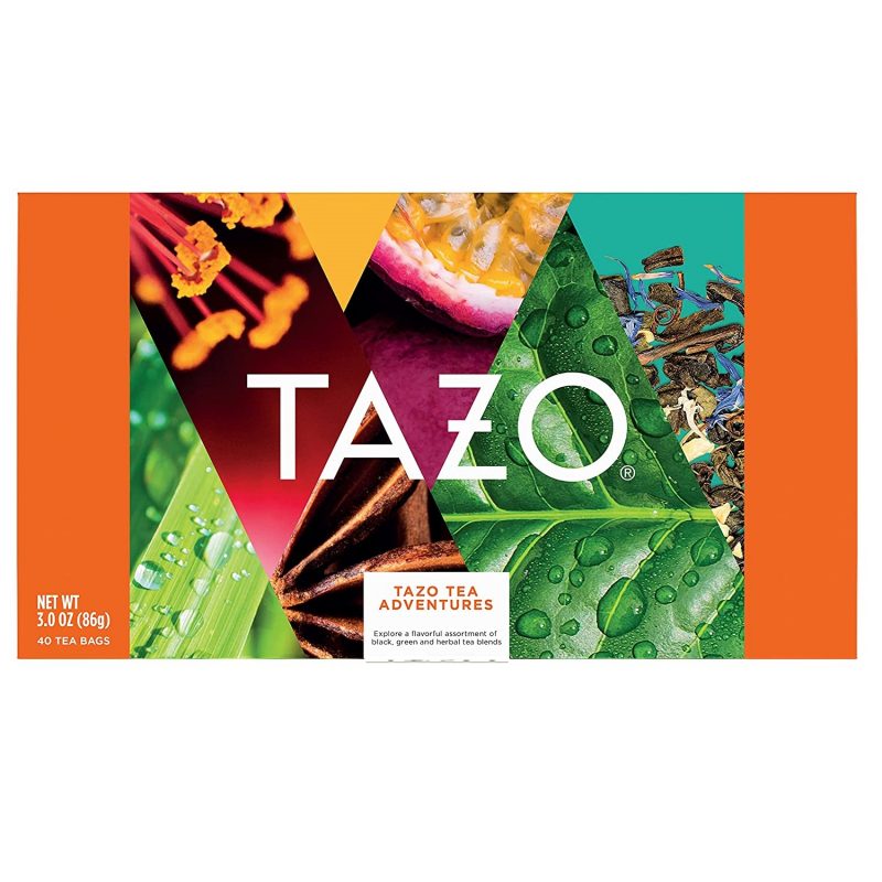 Tazo Variety Box For Bold. Refreshing or Spicy Teas Flavors. 3 oz. 40 Tea Bags