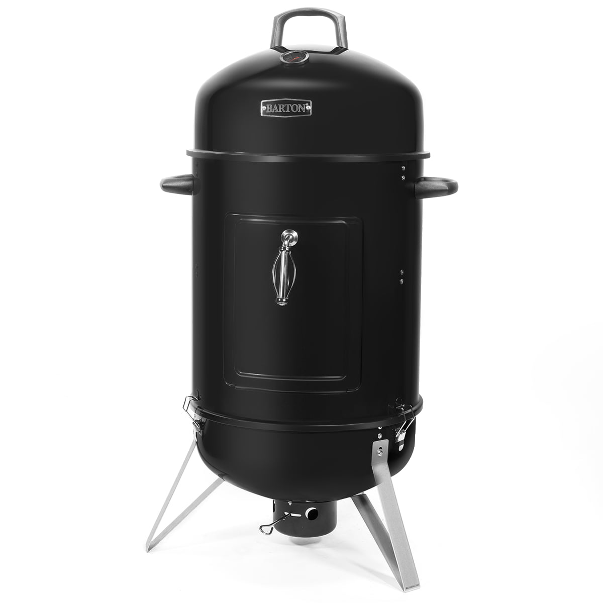 Barton Vertical 18″ Charcoal BBQ Smoker w/ Temperature Gauge Grill for Outdoor Cooker