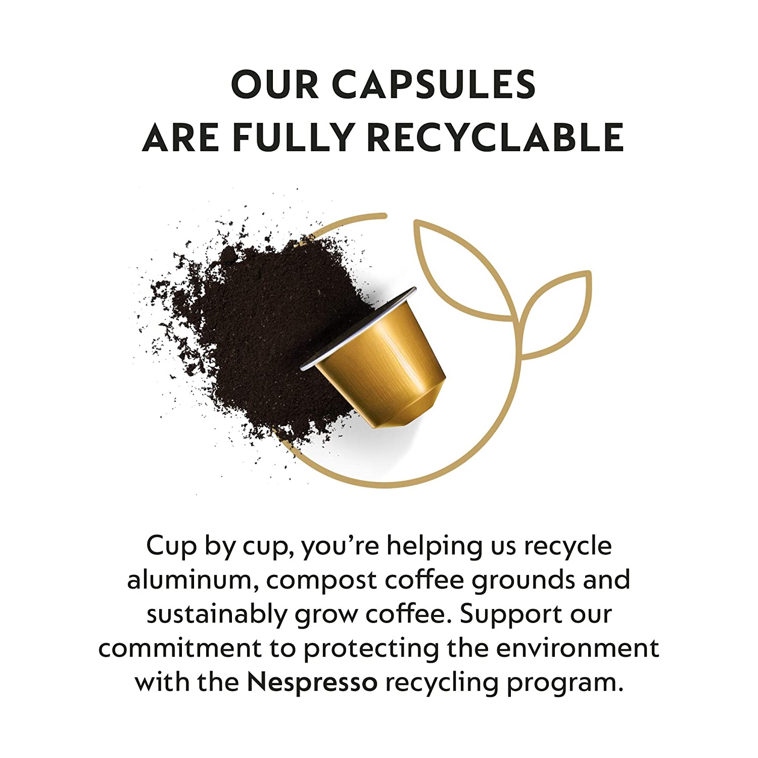 Nespresso Capsules OriginalLine. Volluto Decaffeinato Mild Roast Coffee. 50 Ct