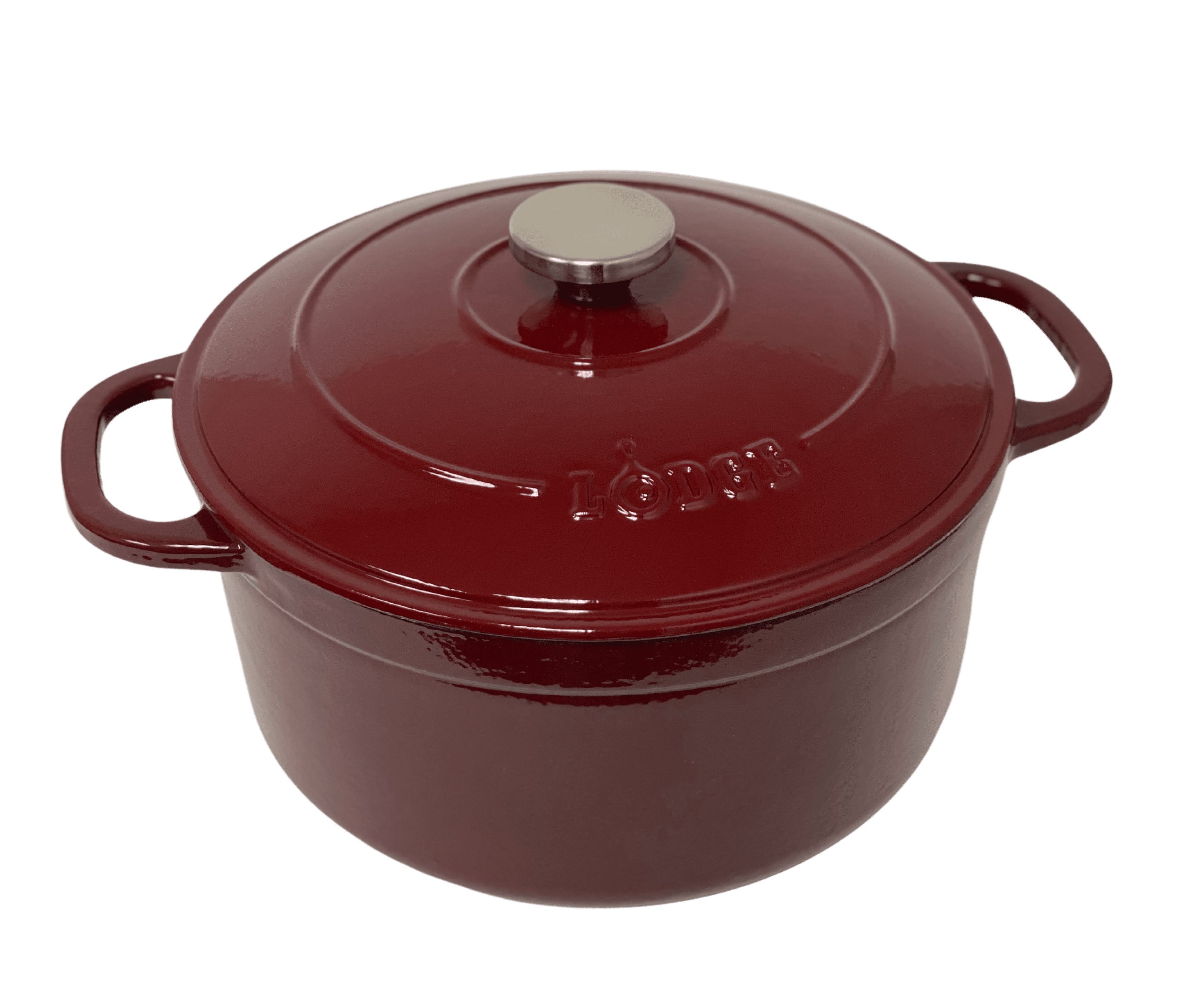 Lodge Cast Iron 6.5 Quart Enameled Dutch Oven. Merlot