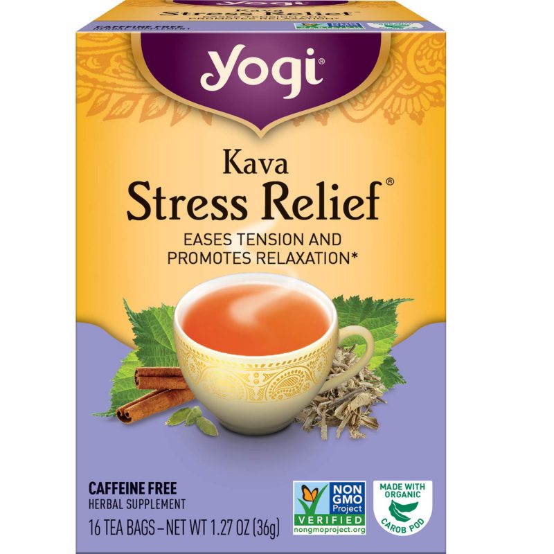 Yogi Tea Kava Stress Relief. 6 Pack. Caffeine Free. 96 Herbal Tea Bags