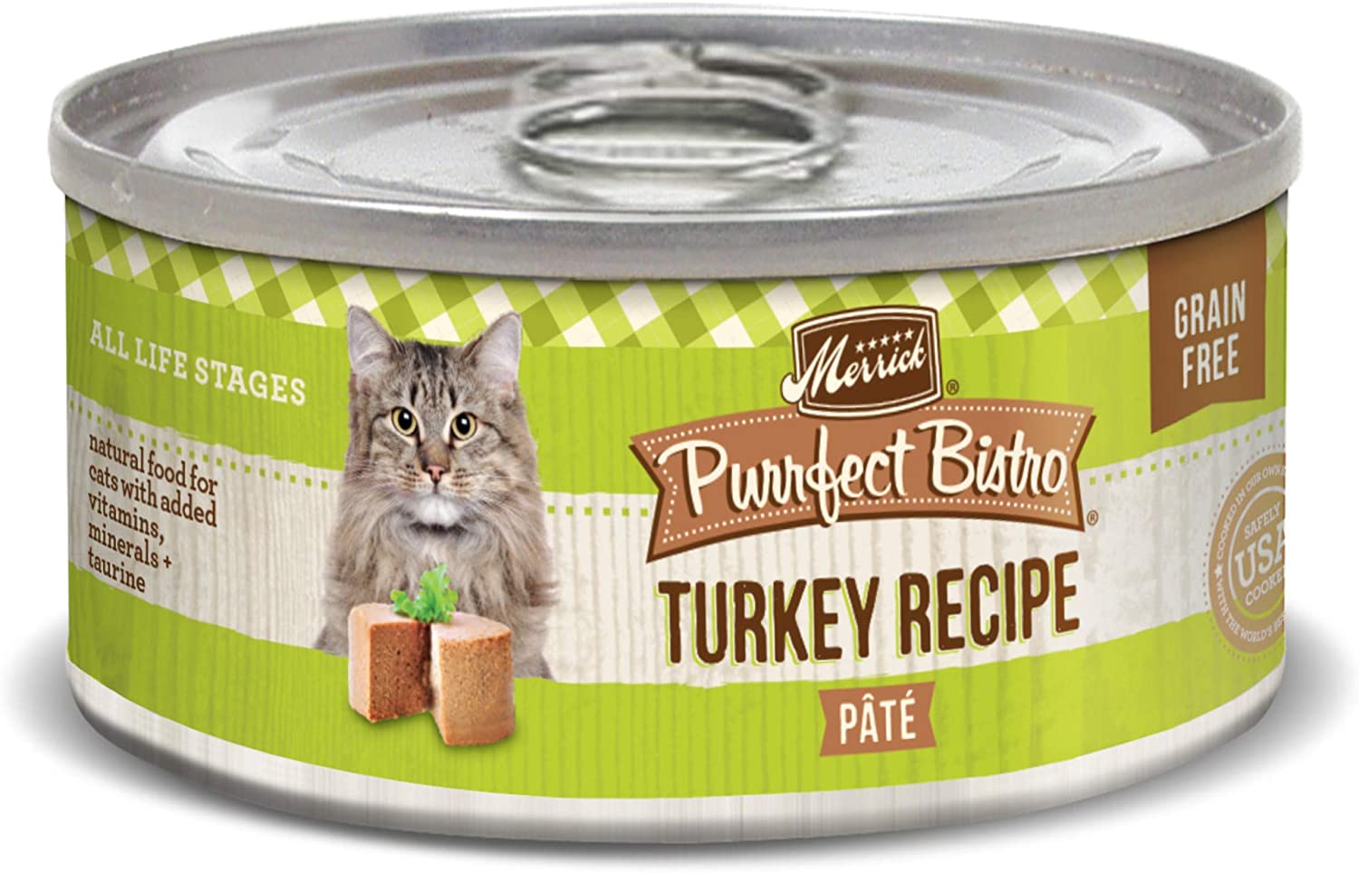 Merrick Purrfect Bistro Grain Free Canned Wet Cat Food - Turkey Pate - 3 Ounce (Pack of 24)