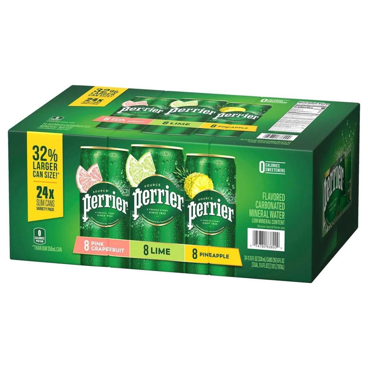 Perrier Carbonated Mineral Water Variety Pack. 11.15 Fluid Ounce (Pack of 24)