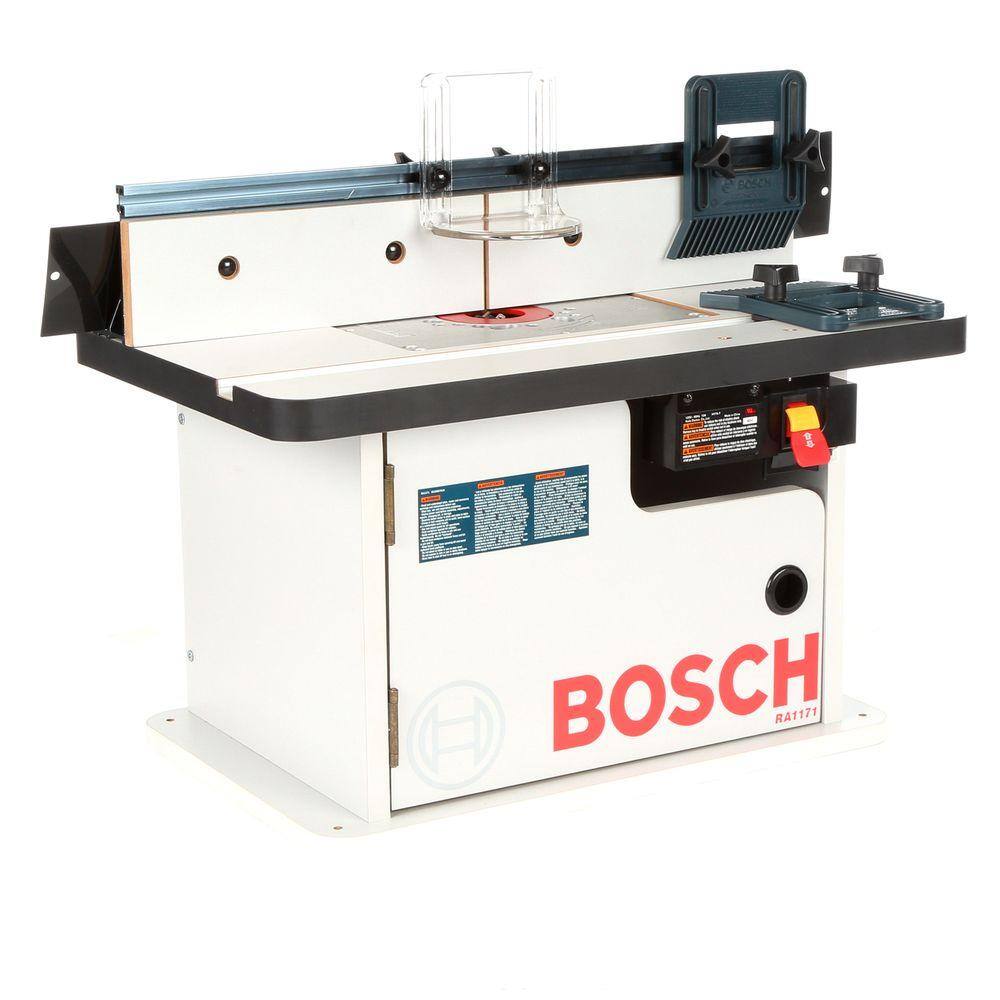 Bosch RA1171 25-1/2 in. x 15-7/8 in. Benchtop Laminated MDF Top Cabinet Style Router Table with 2 Dust Collection Ports