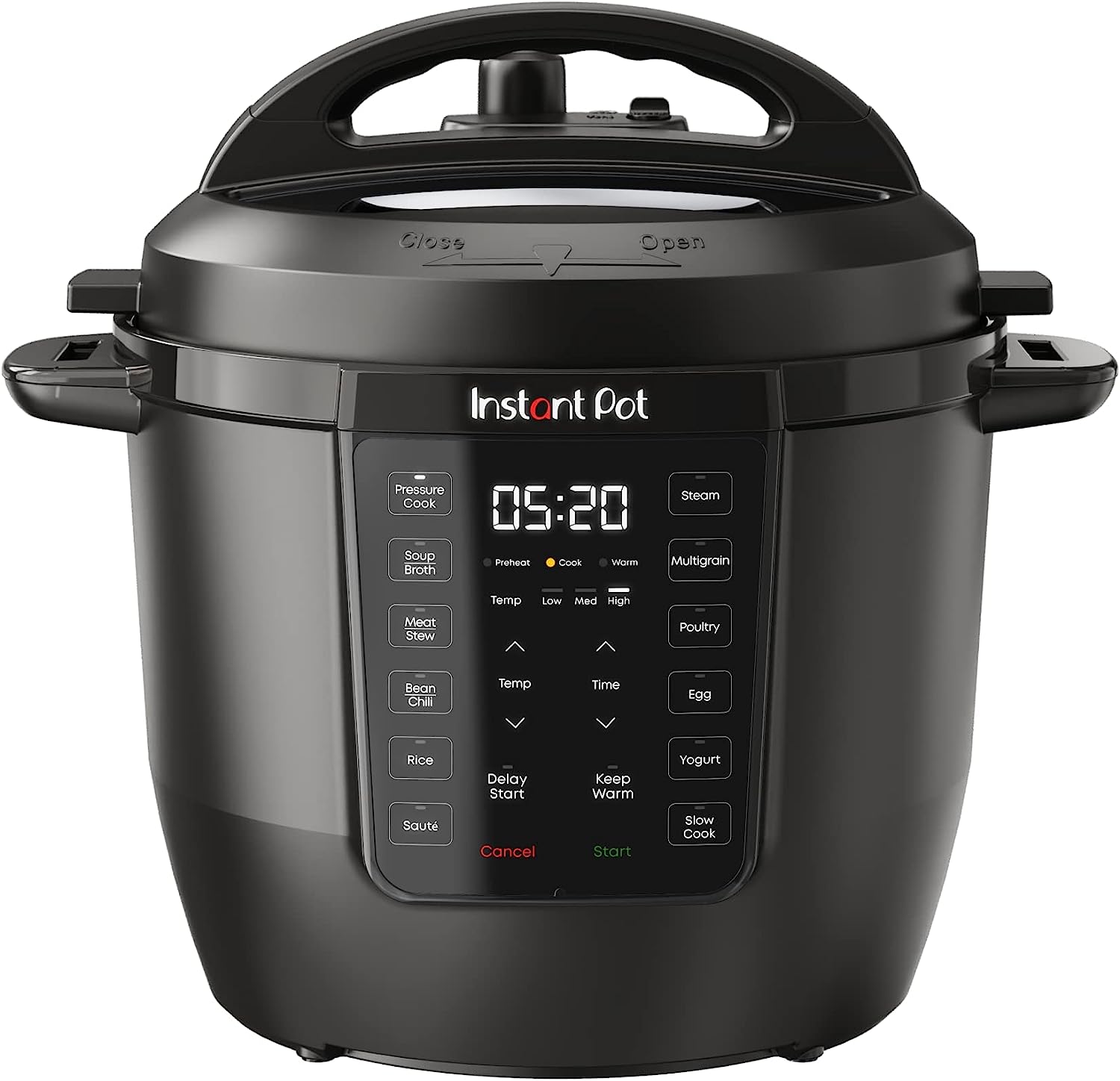 Instant Pot RIO. Formerly Known as Duo. 7-in-1 Electric Multi-Cooker. Pressure Cooker. Slow Cooker. Rice Cooker. Steamer. Sauté. Yogurt Maker. & Warmer. Includes App With Over 800 Recipes. 6 Quart