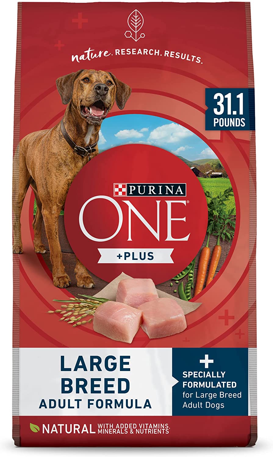 Purina ONE Natural Large Breed Adult Dry Dog Food. +Plus Formula - 31.1 lb. Bag