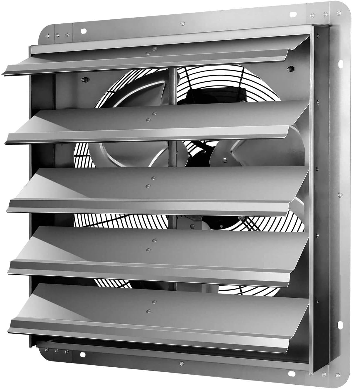 iPower 20.6 X 20.8 Inch Shutter Exhaust Fan Aluminum. High Speed 1190 RPM. 3368 CFM. 1-Pack. Silver