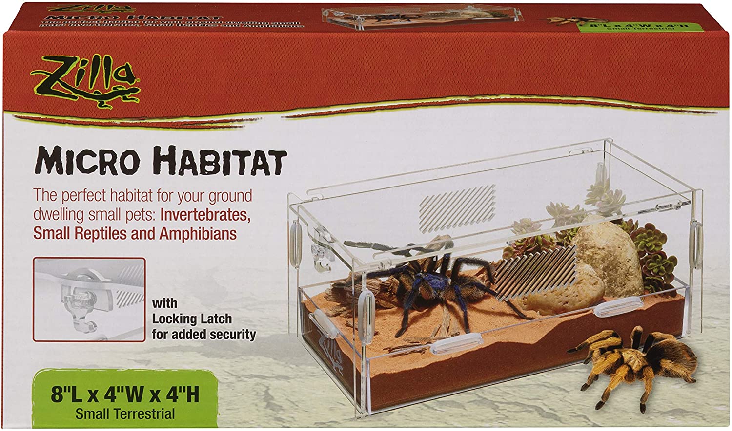 Zilla Micro Habitat Terrariums with Locking Latch. Small