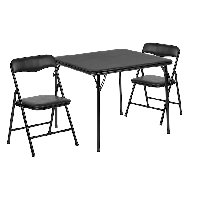 Flash Furniture  24-in x 24-in 3-Piece Indoor Powder-coated Steel Folding Table and Chair Set