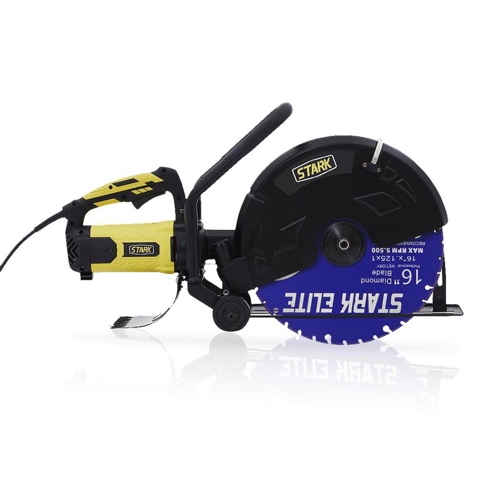 STARK USA 50120-H2 16 in. 3200-Watt Circular Cut Concrete Saw Cutter with Water Line Attachment (No-Blade)
