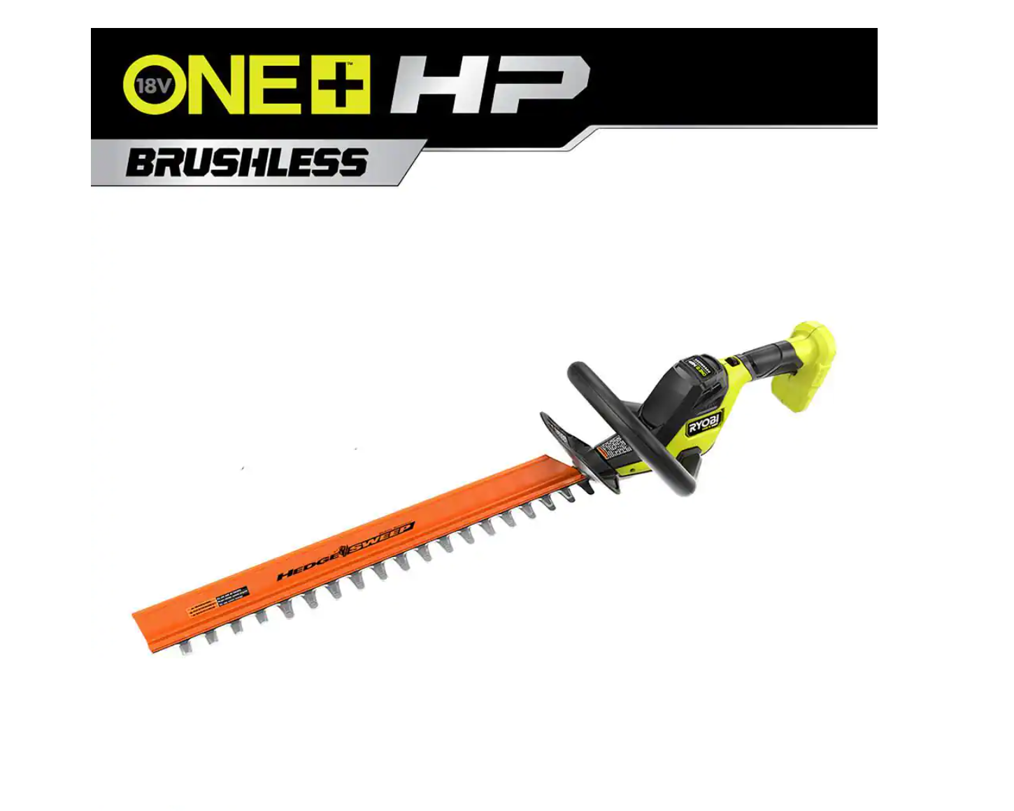 RYOBI P2608BTLVNM ONE+ HP 18V Brushless 22 in. Cordless Battery Hedge Trimmer (Tool Only)