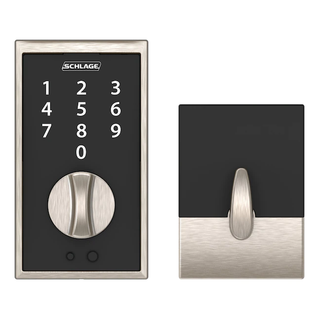 Schlage Touch Century Satin Nickel Electronic Deadbolt Lock Lighted Keypad Touchscreen