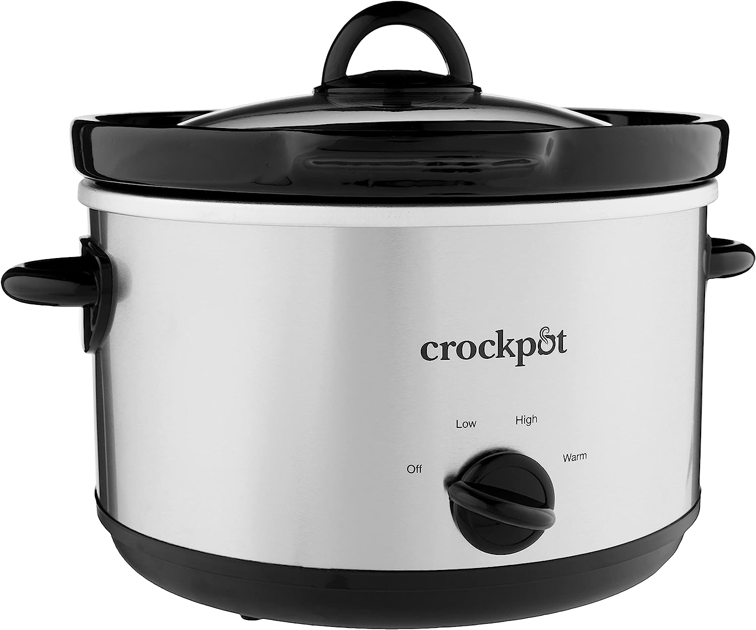 Crock-Pot SCR503SP 5-Quart Smudgeproof Round Manual Slow Cooker with Dipper. Silver