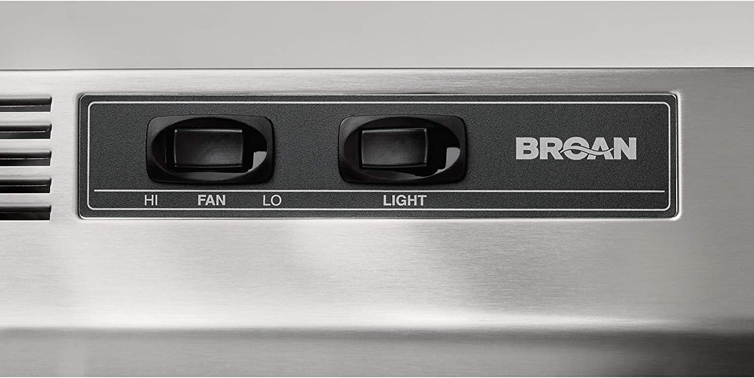 Broan-NuTone 412404 Non-Ducted Under-Cabinet Ductless Range Hood Insert. 24-Inch. Stainless Steel