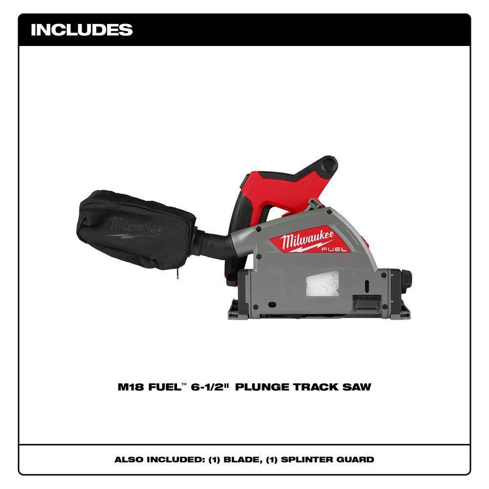 Milwaukee 2831-20 M18 FUEL 18-Volt Lithium-Ion Cordless Brushless 6-1/2 in. Plunge Cut Track Saw (Tool-Only)