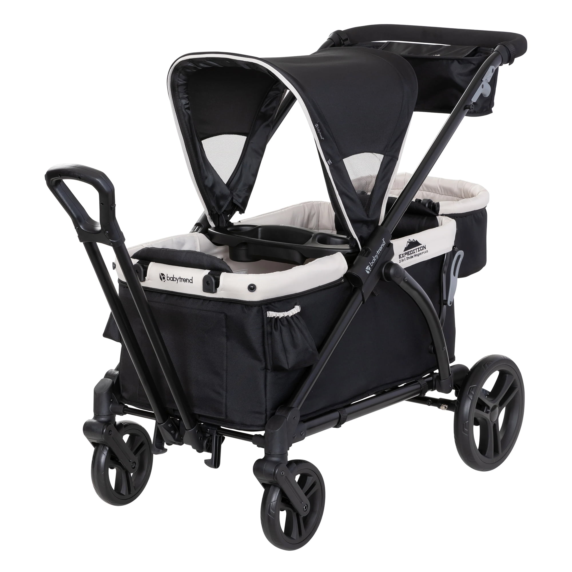 Baby Trend Expedition 2-in-1 Stroller Wagon PLUS with Canopy. Modern Khaki