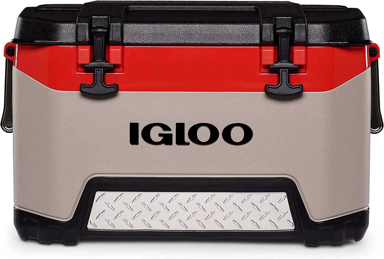 Igloo BMX 52 Quart Cooler with Cool Riser Technology. Sandstone/Red