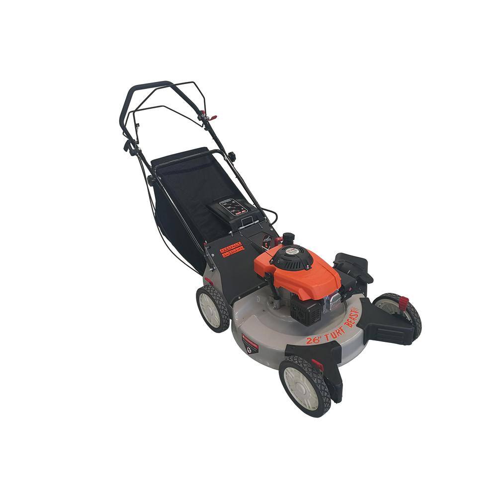 Turf Beast 26FB3M21 26 in. 208 cc 120V Electric Start Walk Behind Self-Propelled Rear Wheel Mower Variable Speed Drive w/Blade Brake Clutch
