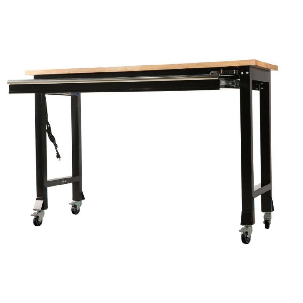 Frontier WB602201 5 ft. Workbench with Rubber Wood Top. Single Drawer and Casters