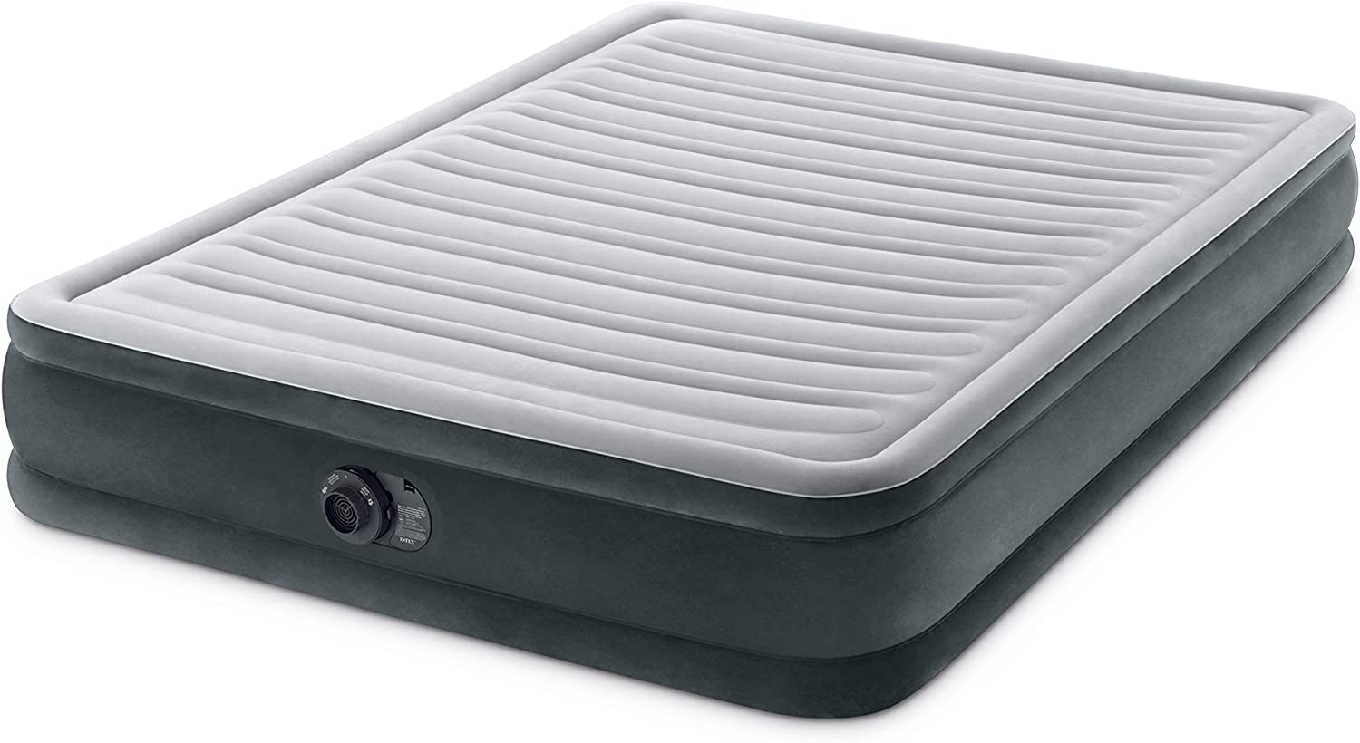 Intex Dura-Beam Deluxe Comfort Plush Air Mattress Series with Internal Pump. Queen. 13 in