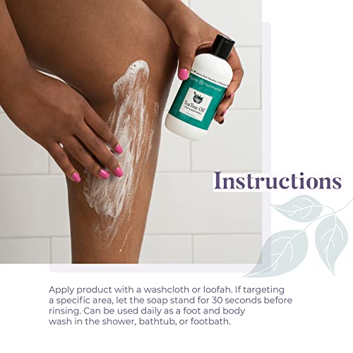 Tea Tree & Peppermint Foot & Body Wash Helps with Body Odor. Athletes Foot