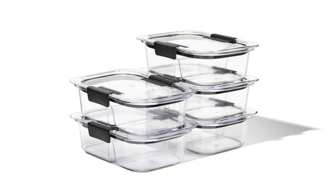 Rubbermaid Brilliance 10 Piece 2 Compartment Meal Prep Food Storage Containers. 2.85 Cup