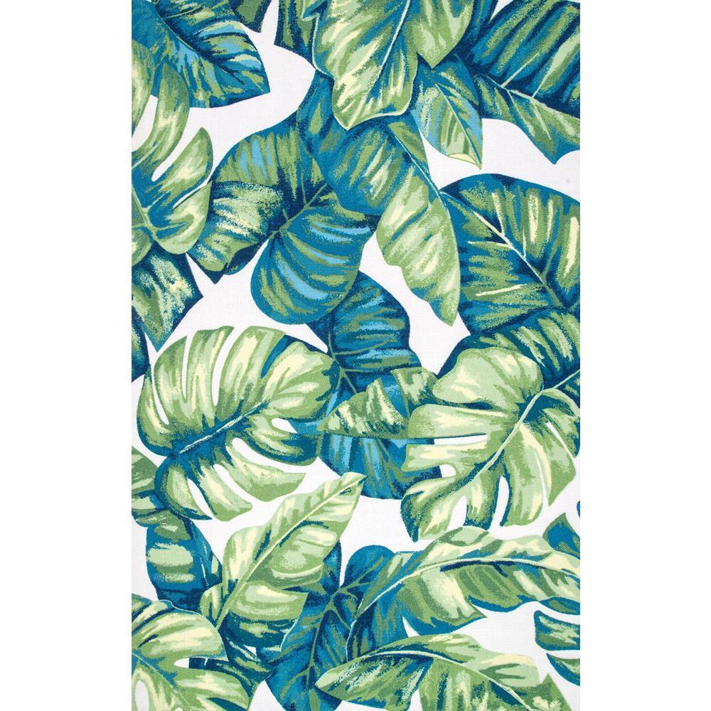 nuLOOM  Contemporary Floral Lisa Multi 9 ft. x 12 ft. Indoor/Outdoor Patio Area Rug