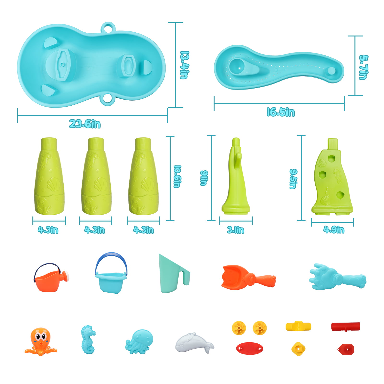 Hot Bee Water Table for Toddlers. Rain Showers Splash Pond Water Sensory Tables Summer Beach Toys for Outside Backyard for Toddlers Age 3-5