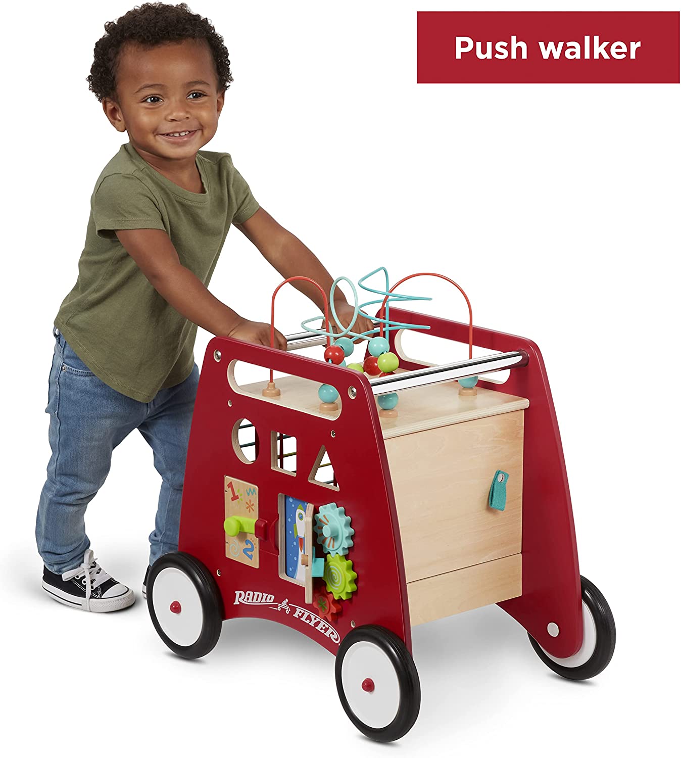 Radio Flyer Deluxe Push & Play Cube Walker. Walker Toy for Ages 1-3