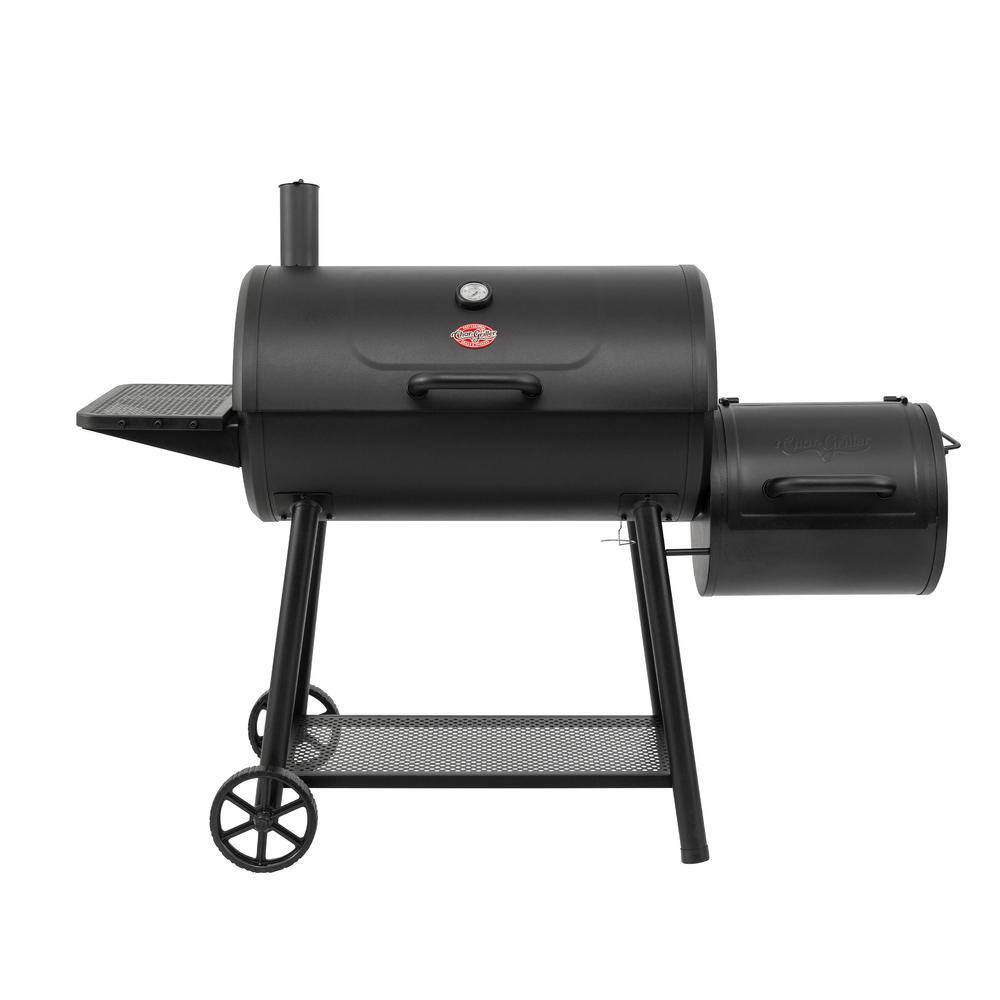 Char-Griller 1733 Smokin- Champ Charcoal Grill Offset Smoker in Black