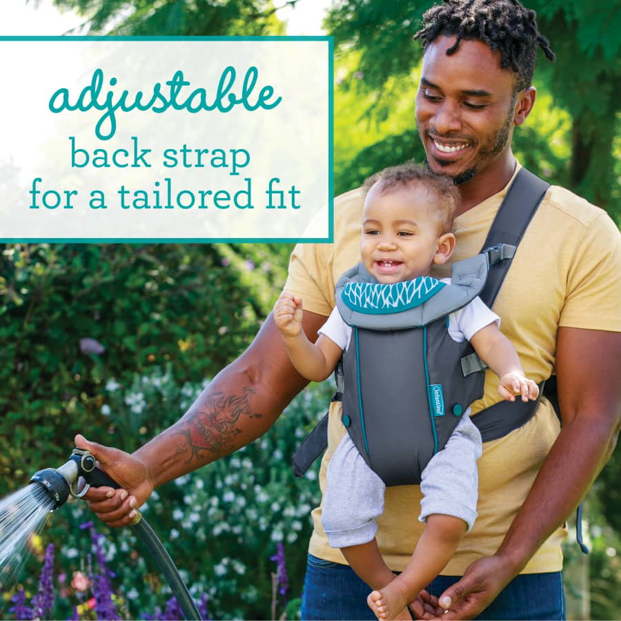 Infantino Swift Classic Baby Carrier with Wonder Cover bib. 2-Position. Gray