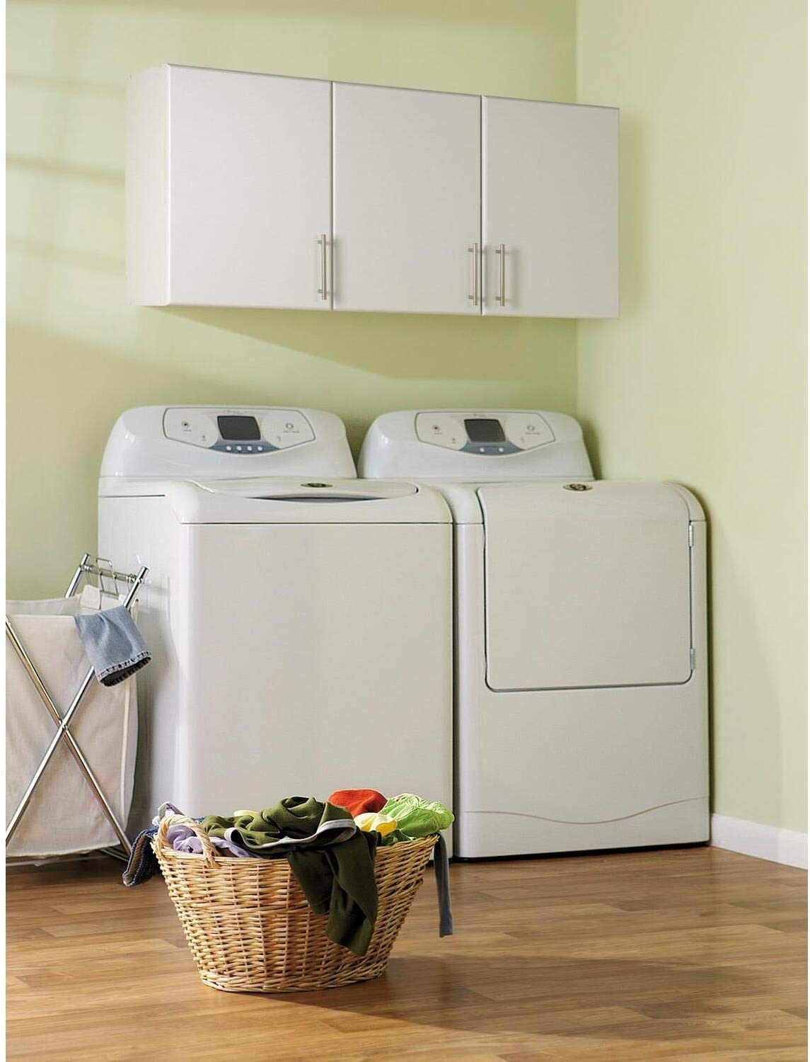 Prepac Elite 3 Door Wall Mounted Storage Cabinet. 54″ W x 24″ H x 12″ D. White