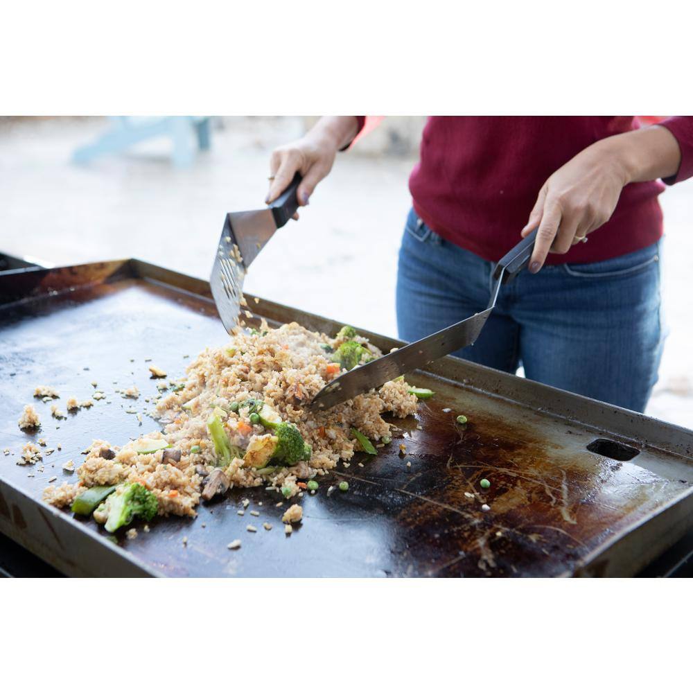 Razor GGC1643M 37 in. 4-Burner Portable Propane Gas Griddle with Folding Shelves and Lid in Black