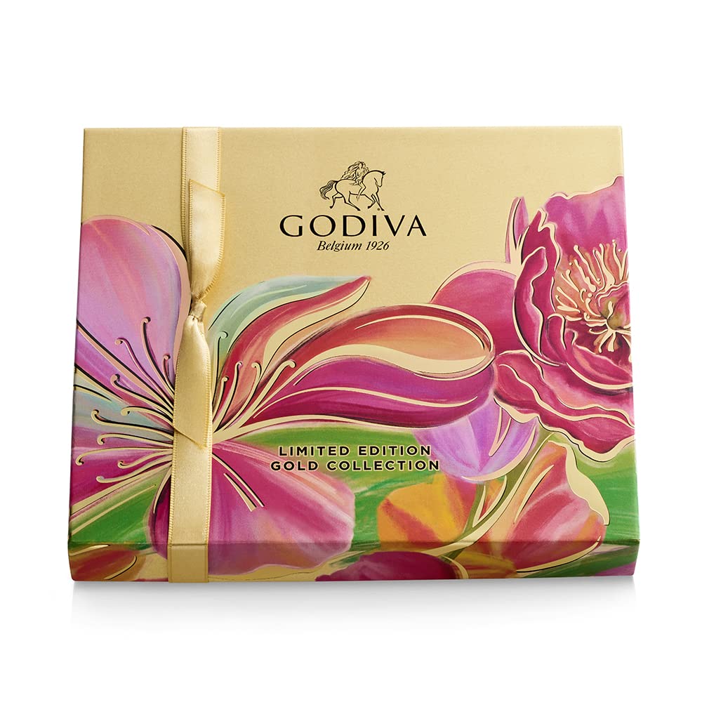 Godiva Chocolatier Spring Gift Box - Assorted Raspberry. Caramel. Dark. Milk and White Chocolate