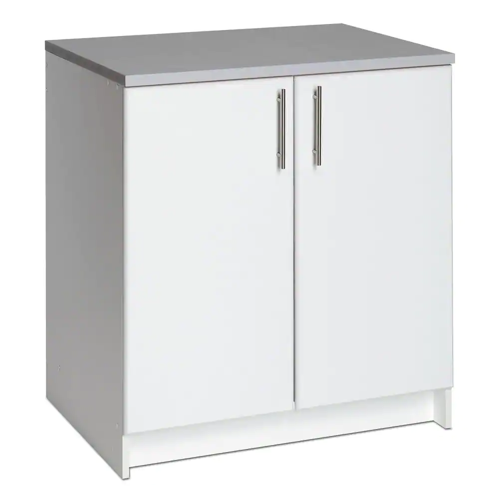 Prepac Wood Freestanding Garage Cabinet in White (32 in. W x 36 in. H x 24 in. D)