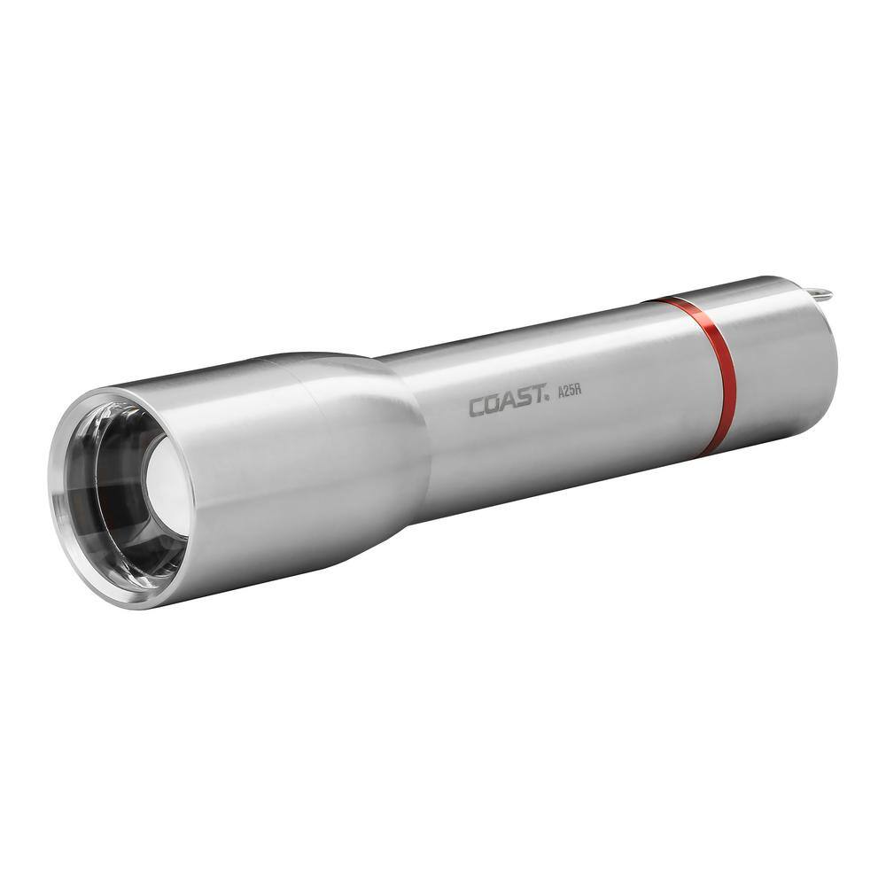Coast 19696 A25R 725 Lumen Rechargeable LED Flashlight with Slide Focus