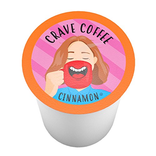 Crave Beverages Flavored Coffee Pods Compatible with 2 K-Cup Brewers. Cinnamon. 40 Count