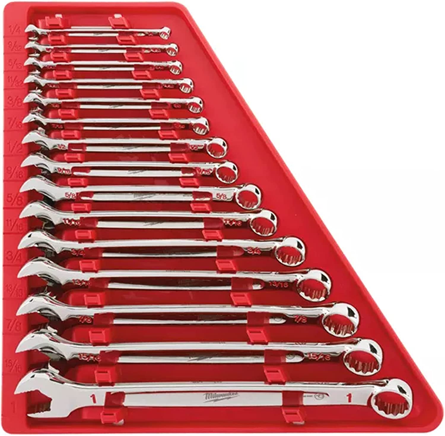 Milwaukee MLW48-22-9415 Combination SAE Wrench Mechanics Tool Set (15-Piece)