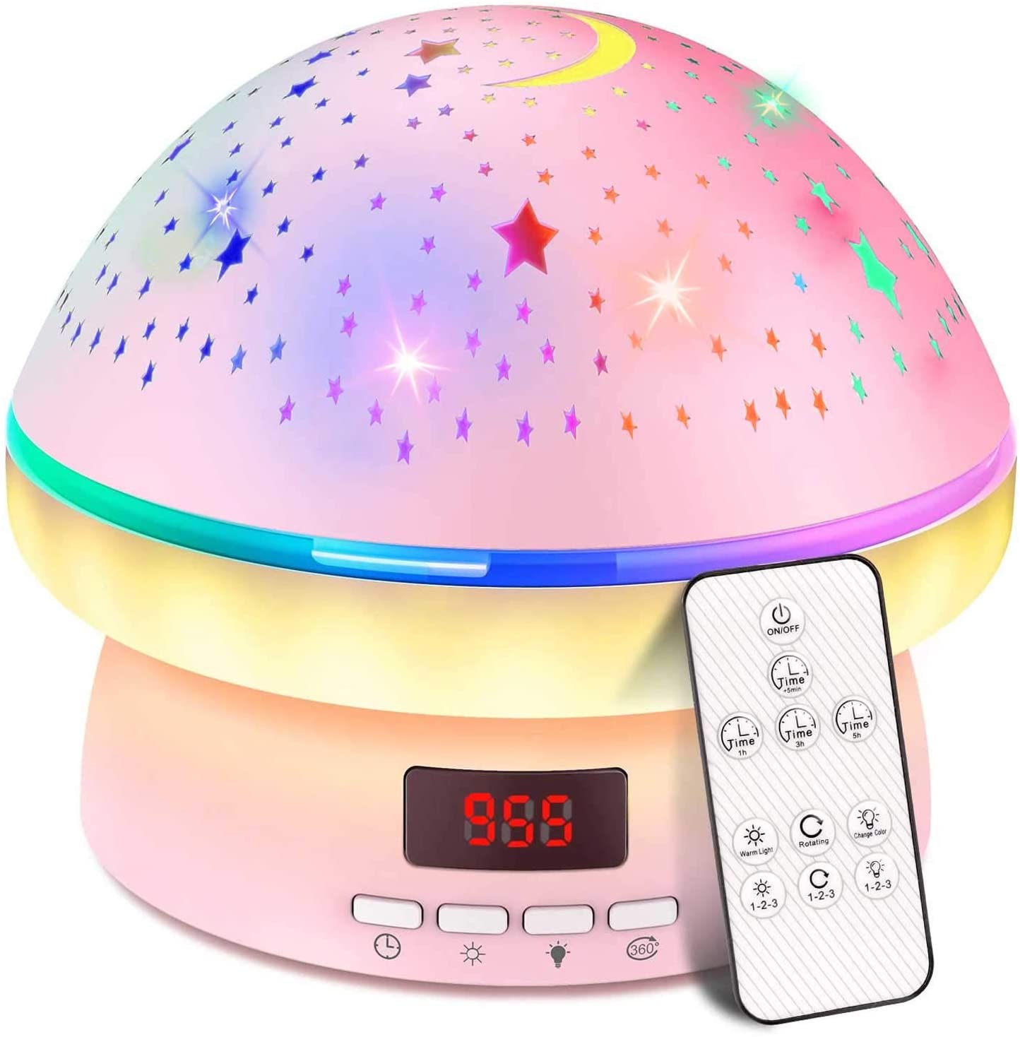 Toys for 3-8 Year Old Girls.Timer Rotation Star Night Light